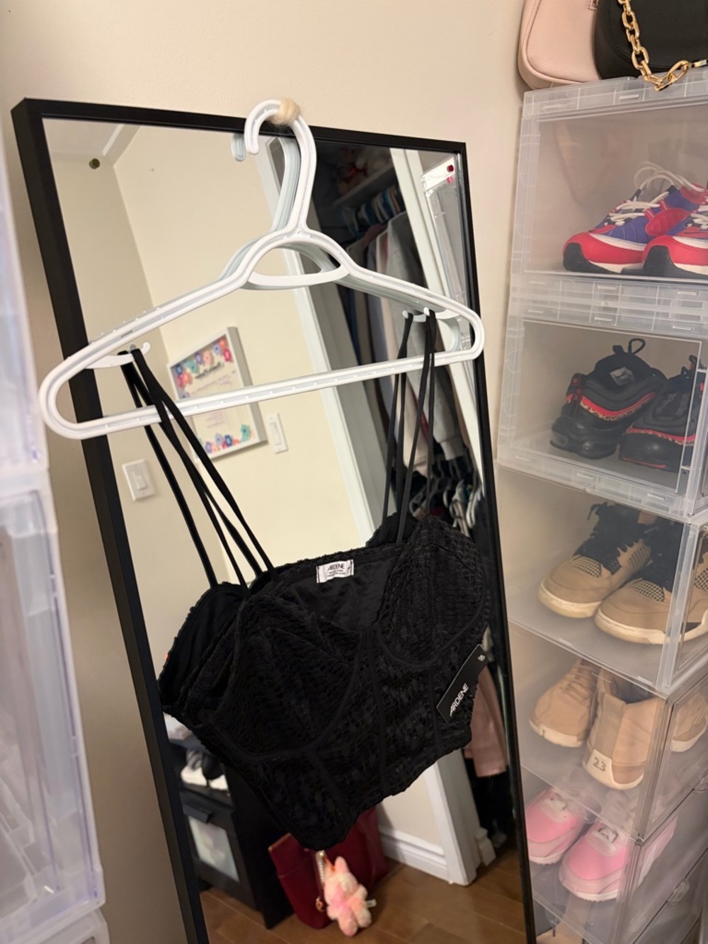 Ardene Black Lace Strappy Tank